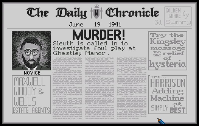 Murder 1990 detective game game about