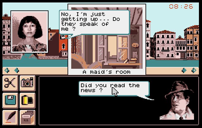 Murders in Venice 1989 detective game game adaptation